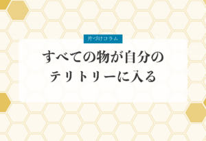 片づけコラム「すべての物が自分のテリトリーに入る」